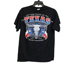 Alstyle Texas 100% Cotton Red Black Blue "The State of Texas..." T-Shirt Size M